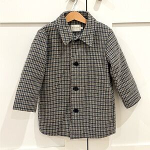 The New Society tweed/houndstooth wool coat 4Y